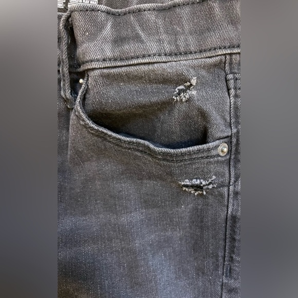 Old navy Kids size 12 dark grey distressed jeans karate slim skinny jeans - Picture 3 of 7